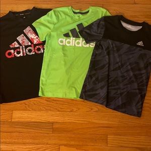 3 boys S (size 8-10) Adidas athletic Tshirts